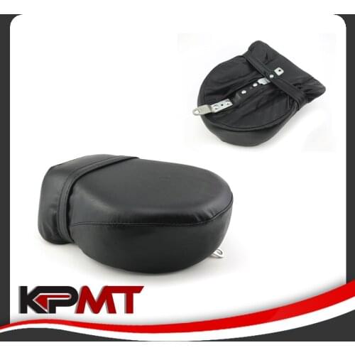 For Harley-Davidson Sportster XL 883 883N XL883 XL1200 X48 Rear Seat Cover Leather Pillow Black Motorcycle Passenger Seat