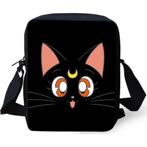 ELVISWORDS Teen Crossbody Bags For Lady Cartoon Shoulder Bag Casual Women Travel Messenger Bags Customize Satchels Girls Bookbag