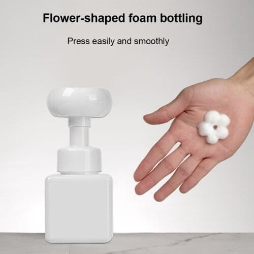 Soap Bottle Foaming Lotions Refillable Bottle Flower Pump Head Soap Shampoo Cosmetic Empty Bottle 250ML