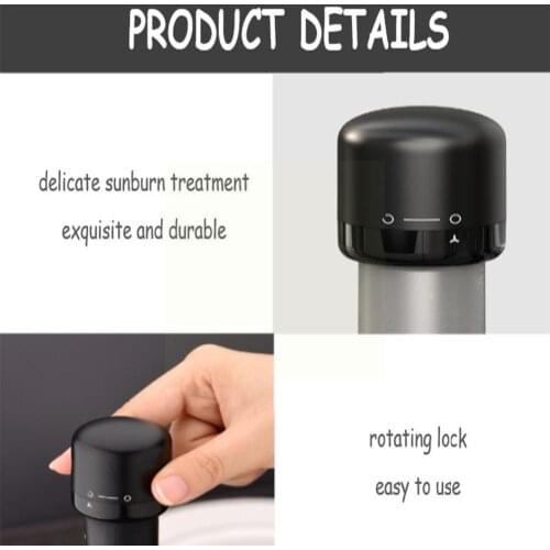 Leak-proof Vacuum Red Wine Bottle Cap Stop Reusable Bottle Champagne Stopper Silicone Freshness Sealed Retain Vacuum Wine M7K2