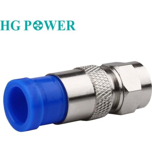 20pcs RG6 Compression Connectors Waterproof Coax Cable Coaxial Connection F Compression Connector Compression Tool Blue & Silver