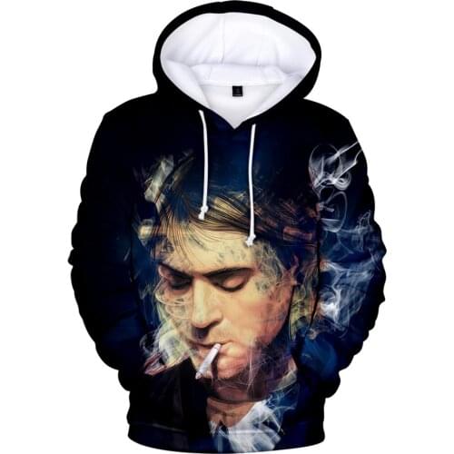 Fashion Graphic 3D Hoodies Popular Harajuku Rock Kurt Cobain Sweatshirts Men Women Kids Spring Autumn Print Hip Hop Teen Clothes