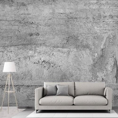 Custom Mural Wallpaper For Walls 3D Relief Cement Gray Wall Papers Home Decor Living Room Bedroom TV Background Papel De Parede