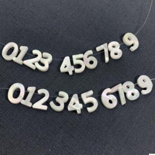 Natural Pearl Shell Beads Arabic Numeral Beads Mother-of-pearl Shells, Necklaces and Bracelet Accessories for DIY Jewelry Making
