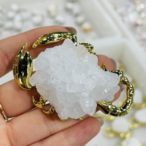 Natural White Quartz Cluster Scorpion Decoration Gift