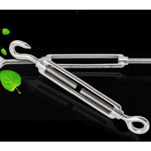 M5 Stainless Steel 304 Hook & Eye Turnbuckle Wire Rope Tension, 3pcs