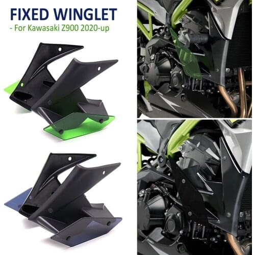 NEW Motorcycle Parts Side Downforce Naked Spoilers Winglet Fixed Wing Winglet Fairing Wing For Kawasaki Z900 Z 900 2020 2021