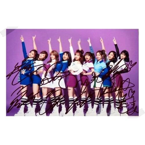 Signed TWICE autographed group photo Twicetagram 6 inches freeshipping 112017C