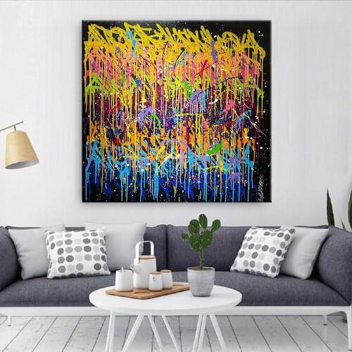 Poster Colorful Graffiti Wall Art Canvas Painting Wall Pictures For Living Room Nordic Decor Street Graffiti Art Home Decor