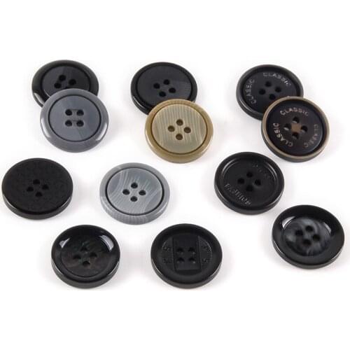 DIY Apparel Round 4-Holes 15-21mm Resin Buttons Clothing Coat Button Set Decorative Scrapbooking Sewing Accessories 100pcs/Lot