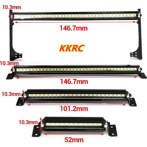 RC Car Roof LED Light Bar for 1/10 RC Crawler Axial SCX10 90046 90060 SCX24 Jeep Wrangler JK Rubicon Body