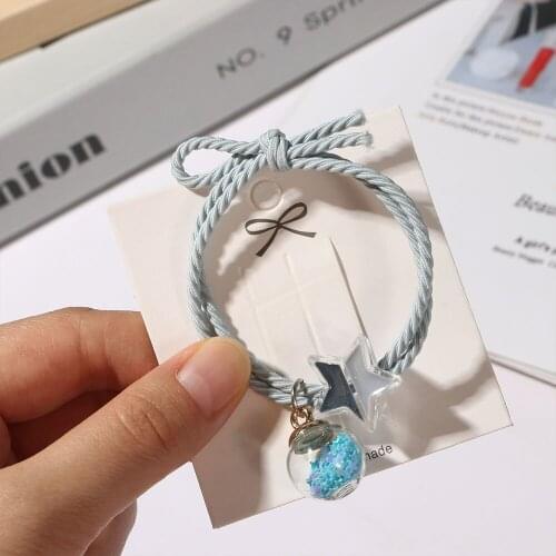 Planet Rubber Bands hair rope little fresh girl tie couple bracelet purpose lovers friends hair circle rubber band