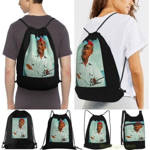 Unisex Drawstring Bags Jacques Cousteau Women Drawstring Backpacks Men Outdoor Travel Backpacks Training Fitness Bag