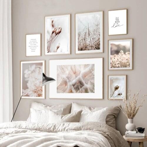 Nordic Poster Scandinavian Natural Plant Oil Painting Plant Print Winter Landscape Art Wall Image Home Decoration Painting