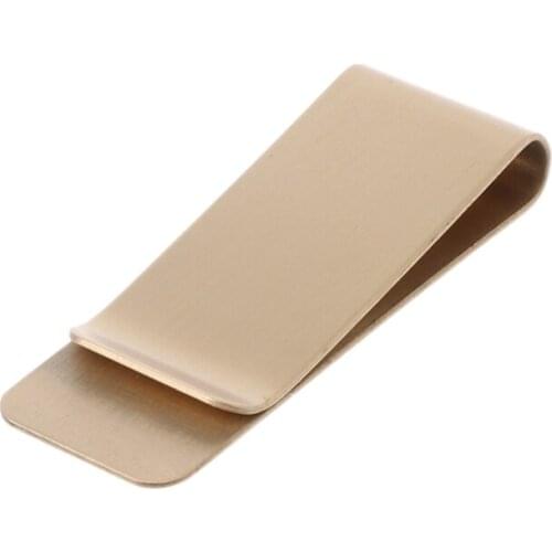 Slim Pocket Brass Metal Clip Men Purse Credit Card Cash Clamp Money Clip Wallet