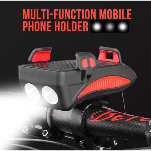 High quality 400 lumen Bike Light With Phone Holder Bicycle Highlight 2000/4000mAh Power Bank Cycling Flashlight Front Torch
