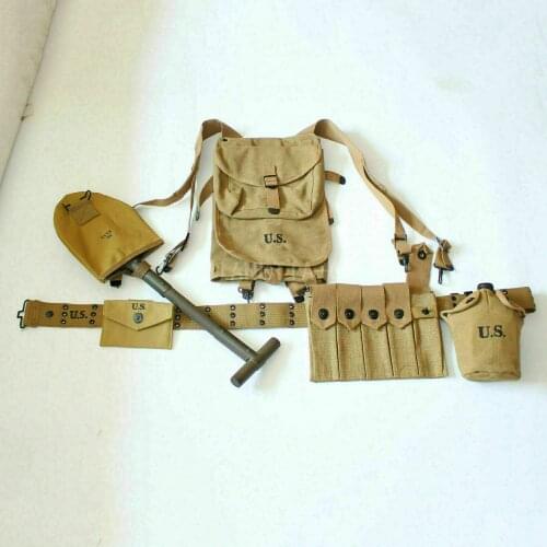 WWII WW2 US ARMY SHOVEL SPAD THOMPSON MAGAZINE BAG 1928 HAVERSACK WORLD WAR II SOLDIER MILITARY
