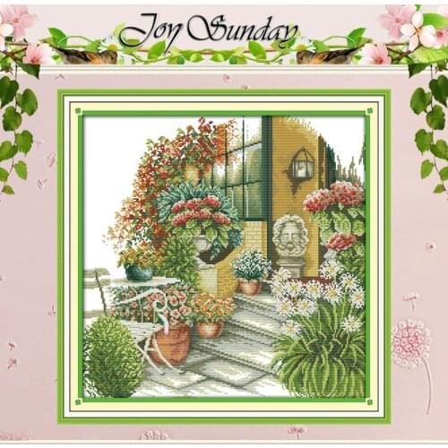 The Leisurely Courtyard Counted Cross Stitch 11CT 14CT Cross Stitch Set Wholesale Scenery Cross-stitch Kit Embroidery Needlework