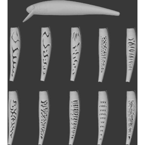 WLure Hard Plastic 3D Stencil Minnow Jerkbait Fishing Lure for UPM509 V2