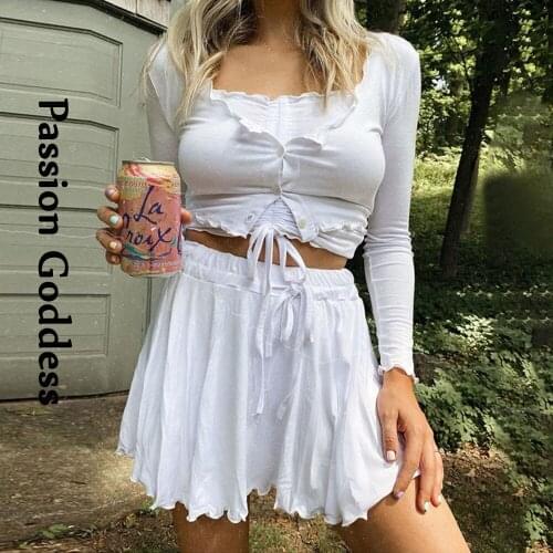 3 Piece Sets Women Long Sleeve Single-breasted Shirts Cardigans Drawstring Camis Tops High Waist Pleated Skirts Three Piece Suit