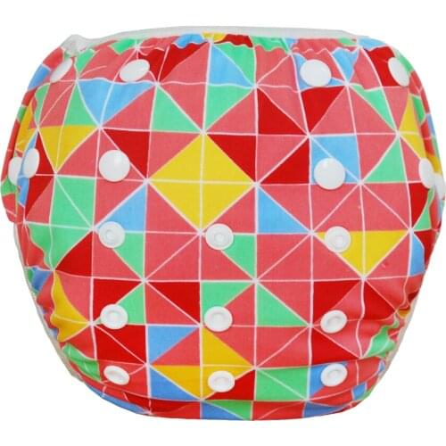 10pcs/Set Multi-Prints Baby Swimming Diapers Snaps Style Swim Pants Adjust Size Swimming Nappy