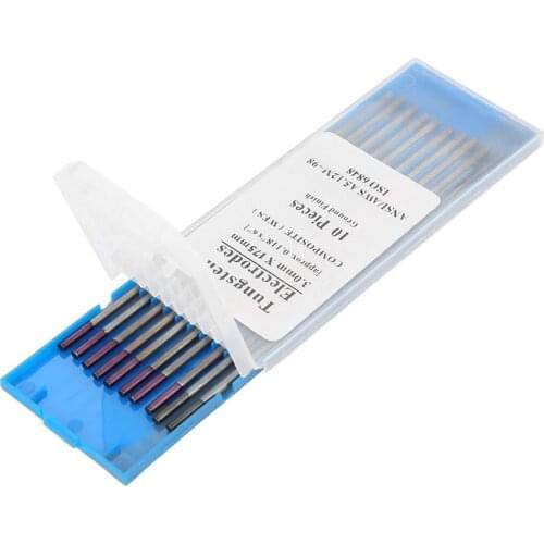 10 pcs/box Purple Composite Tungsten Electrode Head Tungsten Needle TIG Tungsten Rod high quality