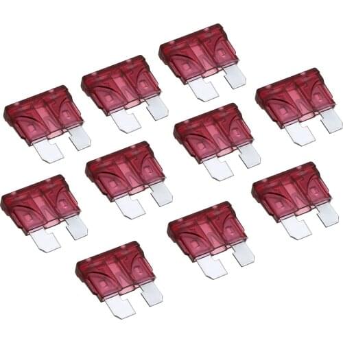 10Pcs 40A Medium Car Blade Fuse Coded Standard Blade PC + Zn Alloy Fuse 8-32V for Auto Car Truck
