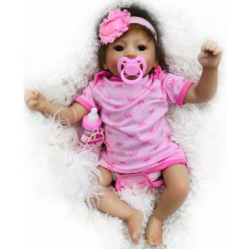 18inch Cotton body Silicon bebe reborn babies dolls Bath Reborn baby dolls Boneca Brinquedos toy for children Birthday gifts