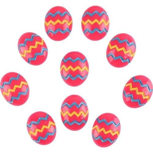 50pcs Hot Pink Easter Eggs Resin Scrapbooking Hair Bow Clip Center Crafts Embellishment Charms Cabachons