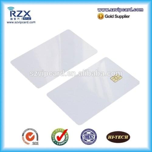 Free shipping 200PCS CR80 contact IC smart card PVC inkjet blank card with AT24C01 chip
