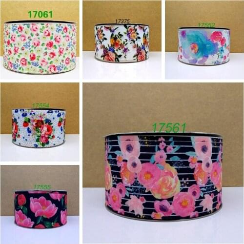Free shipping 50 yard ombre printed grosgrain ribbon 17561