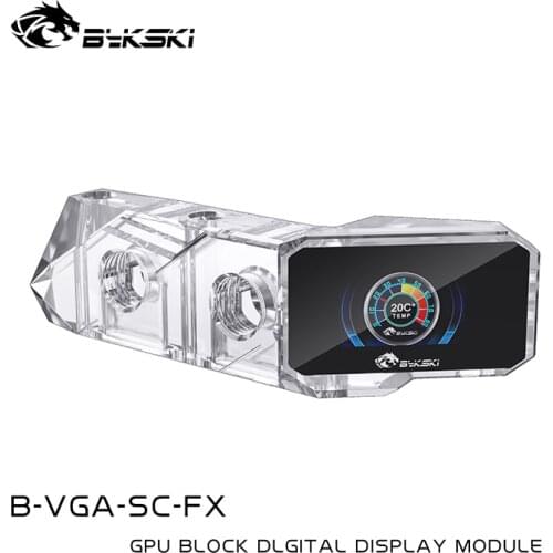 Bykski PC water cooling Thermometer OLED Digital Display LCD screen for GPU Water Block bridge module B-VGA-SC-FX