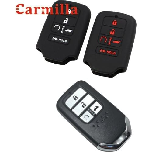 For Honda Civic Accord Cr-v Pilot Crv 2016 2017 2018 2019 Silicone Car Key Case Cover Keyless Fob Shell Skin Holder Protector