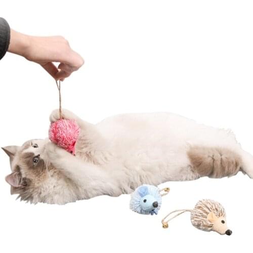 Legendog 1pc Cat Toys Plush Simulation Mouse Toy For Cats Scratch Bite Resistance Cat Toys Interactive Kitten Toy With Bell