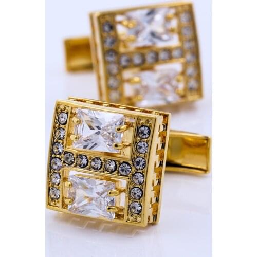 KFLK mens shirts cufflinks square button High quality luxury wedding present cuff button 2020 new products free shipping