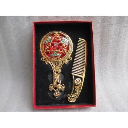 Chinese ancient Tibet copper.The bead comb mirror/4