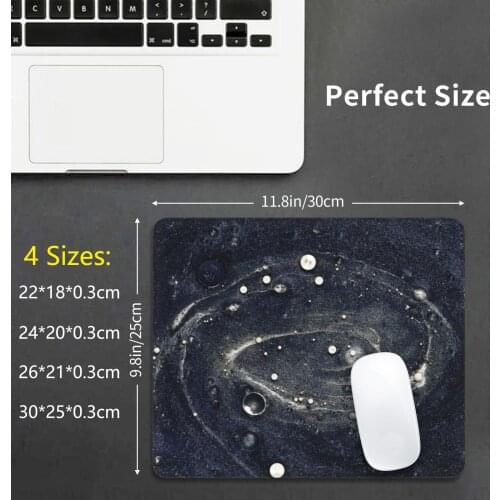 Galaxy Mix Mouse Pad DIY Print Galaxy Paints Oil Acrylic Fantasy Space Universe Black Purple Stars Dark