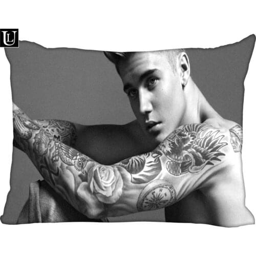 Top Sale Justin Bieber Pillowcase Custom Zippered Rectangle Pillow Cover Cases Size 50x75cm (Two sides) 1pcs custom