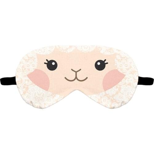 Eye Mask 3D Digital Printing Animal Sheep Cartoon Sleeping Mask Eyeshade Breathable Blindfold Headband Eyepatch Night Mask
