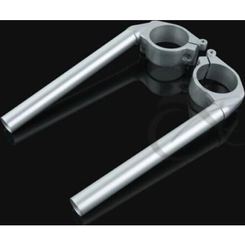 Motorcycle Aluminum A Pair Handle Bar Clip On Silver For YAMAHA YZF R1 2004-2008