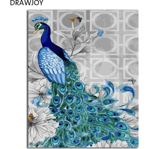 DRAWJOY Framed Picture Painting & Calligraphy DIY Painting By Numbers Coloring By Numbers For Living Room Wall Art