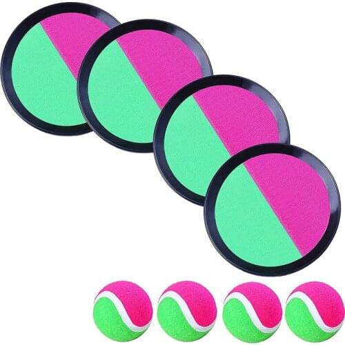 Racket Throwing Game Set 4 Rackets, 4 Balls And 2 Storage Bags, This Is A Outdoor Toy Racket Fishing Game For Children