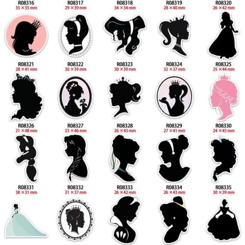 New Flatback Resins Beautiful Clip Art Princess Gril Cartoon for DIY Decoration Crafts Accessories R0831 R0832 R0833