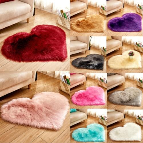 Newest Hot Heart Shaped Anti-Skid Soft Fabric Love Floor Living room decoration Mat Carpet Room Area Bedroom Rug