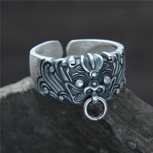 2018 Rushed New Arrival Anel Feminino 99 Fine Restoring Ancient Ways Ring Opening Bell Pepper Male Patron Beast Gluttonous