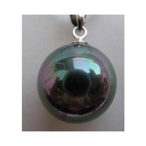 2pc Charming!14mm Black +AB Sea Shell Pearl Pendant Necklace 17''>Dongguan girl jewerly Store FREE SHIPPING