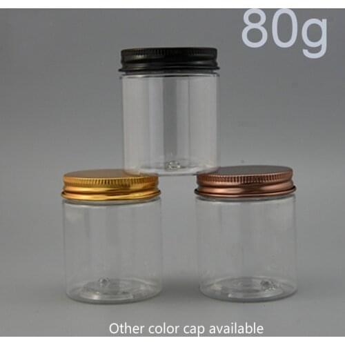 10pcs 80g Empty Cosmetic Container 3oz Refillable Clear Plastic Jar Lotion Cream Packaging Bath Salts Spice Pill Travel Bottle
