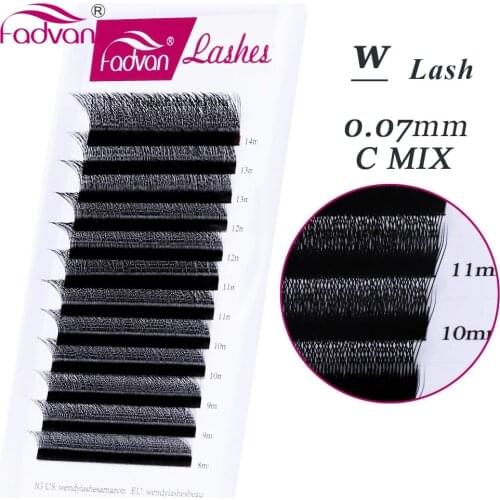 FADVAN W Shape Eyelash Extensions 3D Premade Volume Fans W Style Lashes Comfortable New Volume False Eyelash Natural