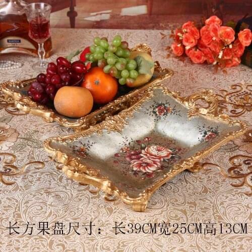 Christmas European style living room dining table tea table decorative utensils resin fruit plate dried fruit plate handicraft