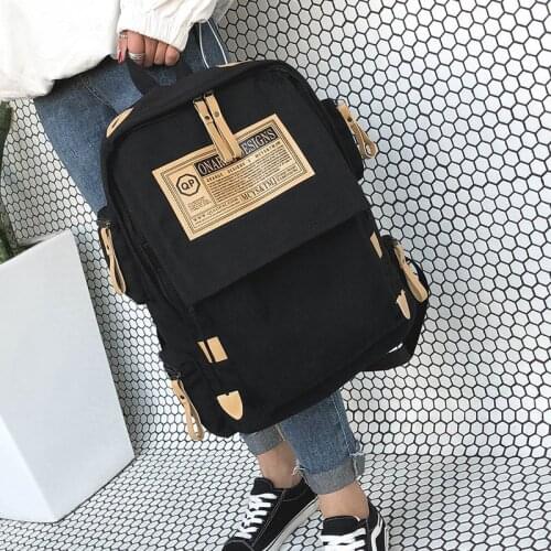 Fashion brand backpack teenage backpacks for girls school bag Backpacks Women Double Zipper Large Capacity Design Square School